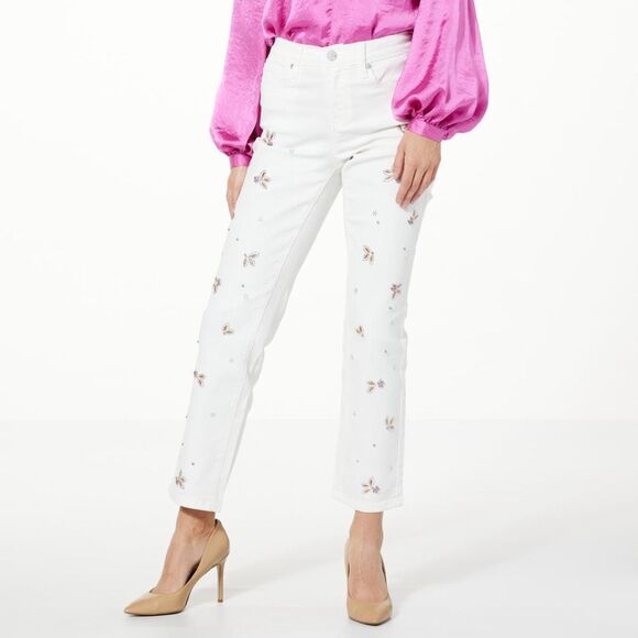 DG2 by Diane Gilman Denim - DG2 by Diane Gilman Classic Stretch Denim Regal Straight-Leg Jean size 0 NWT